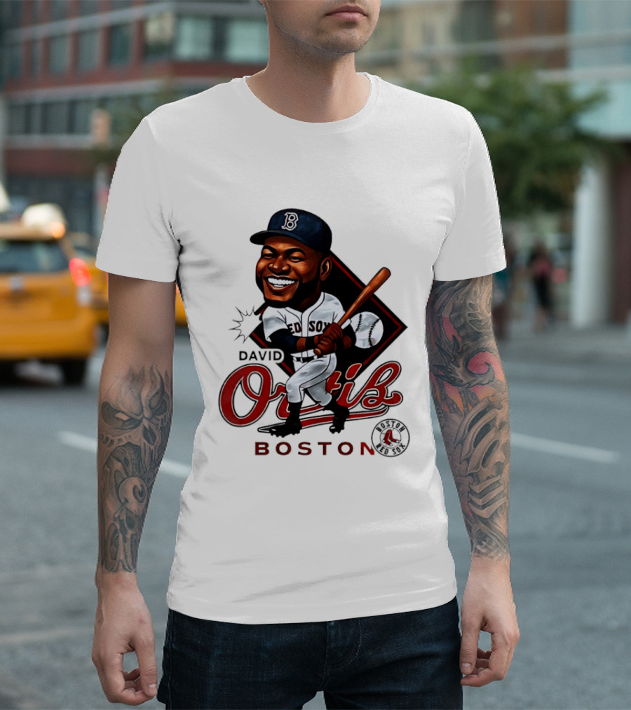 David Ortiz Boston Redsox 34 Legend Caricature T-Shirt