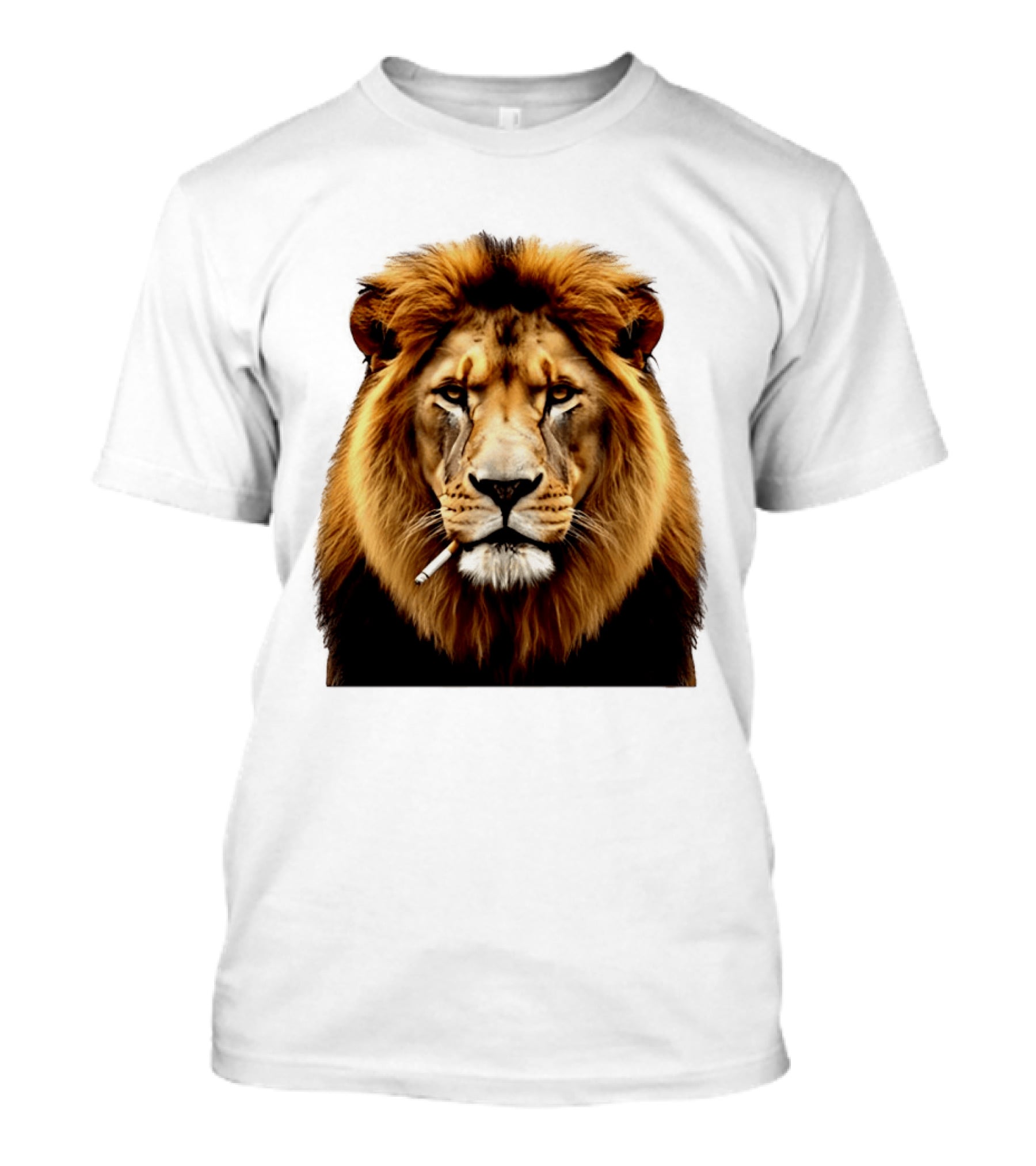 Lion Smoking Cigarette Majestic Wild T-Shirt