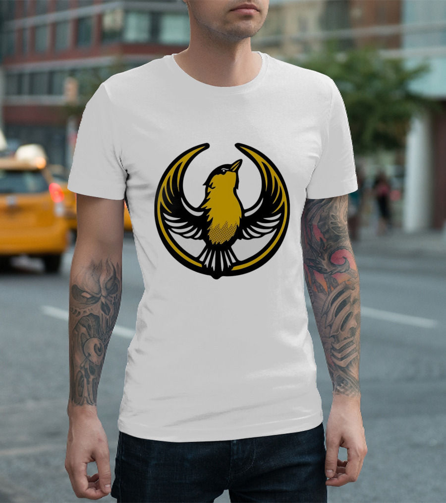 Rebel Goldfinch Alliance Starbird Emblem Bird T-Shirt