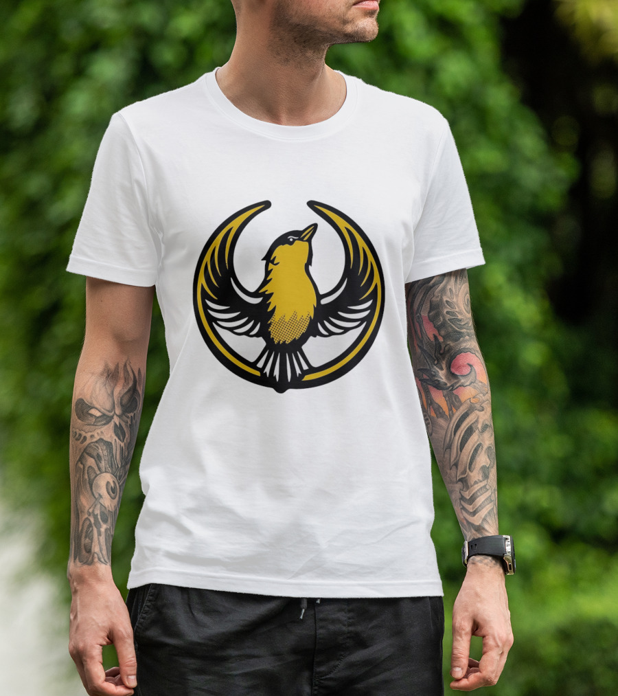 Rebel Goldfinch Alliance Starbird Emblem Bird T-Shirt