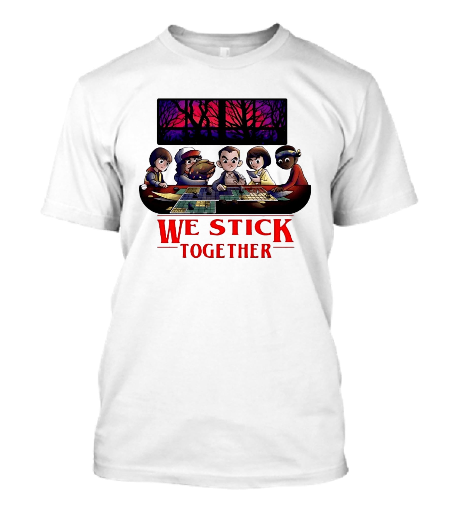 We Stick Together Stranger Things Dungeons And Dragons Adventure T-Shirt