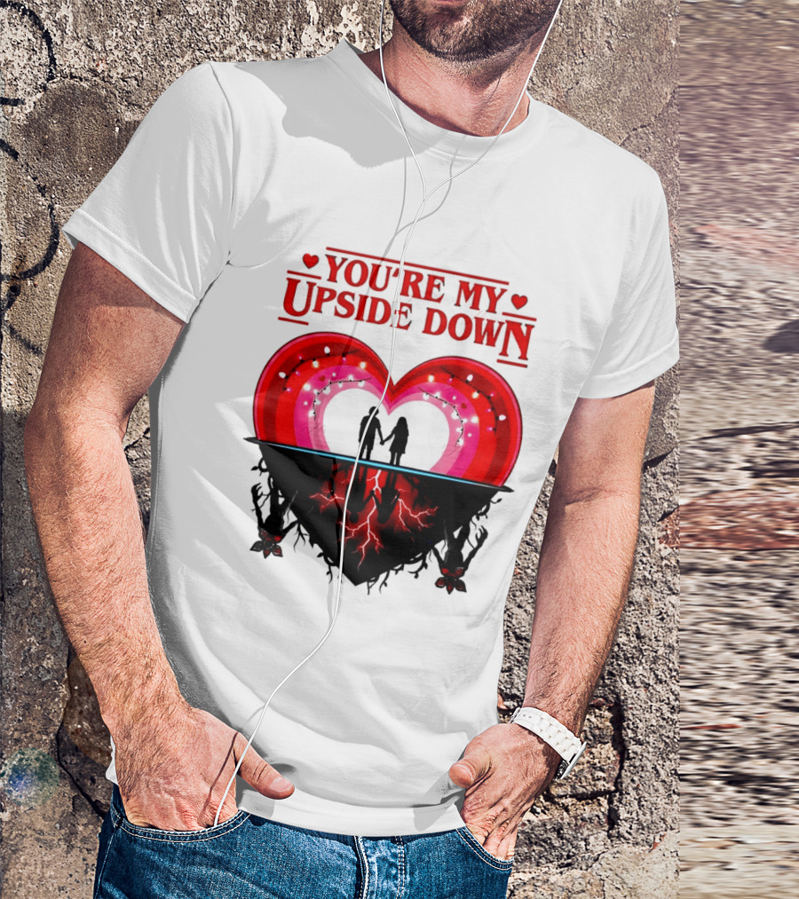 You're My Upside Down Heart Silhouette Couples Romance T-Shirt