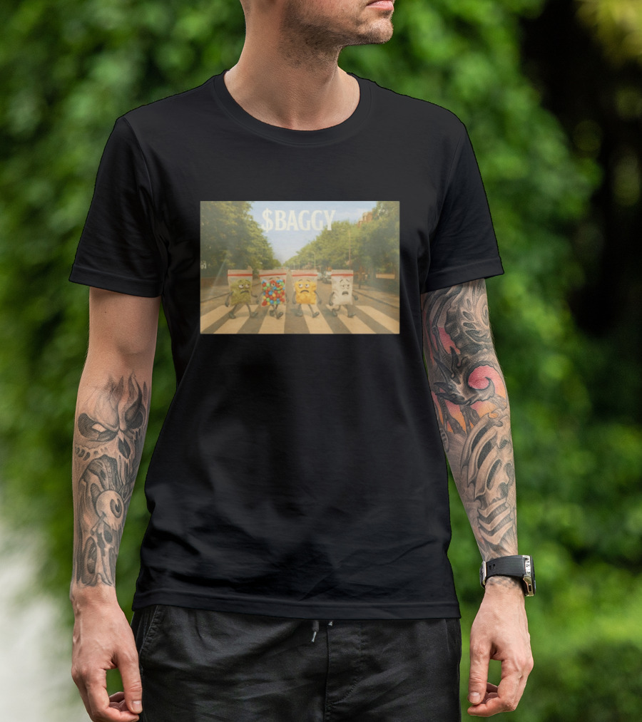 Baggy Weed Candy Snack Heroin Walking Abbey Road T-Shirt