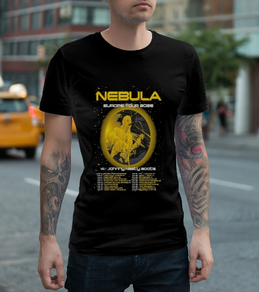 Nebula Europe Tour 2026 Concert Dates And Locations T-Shirt