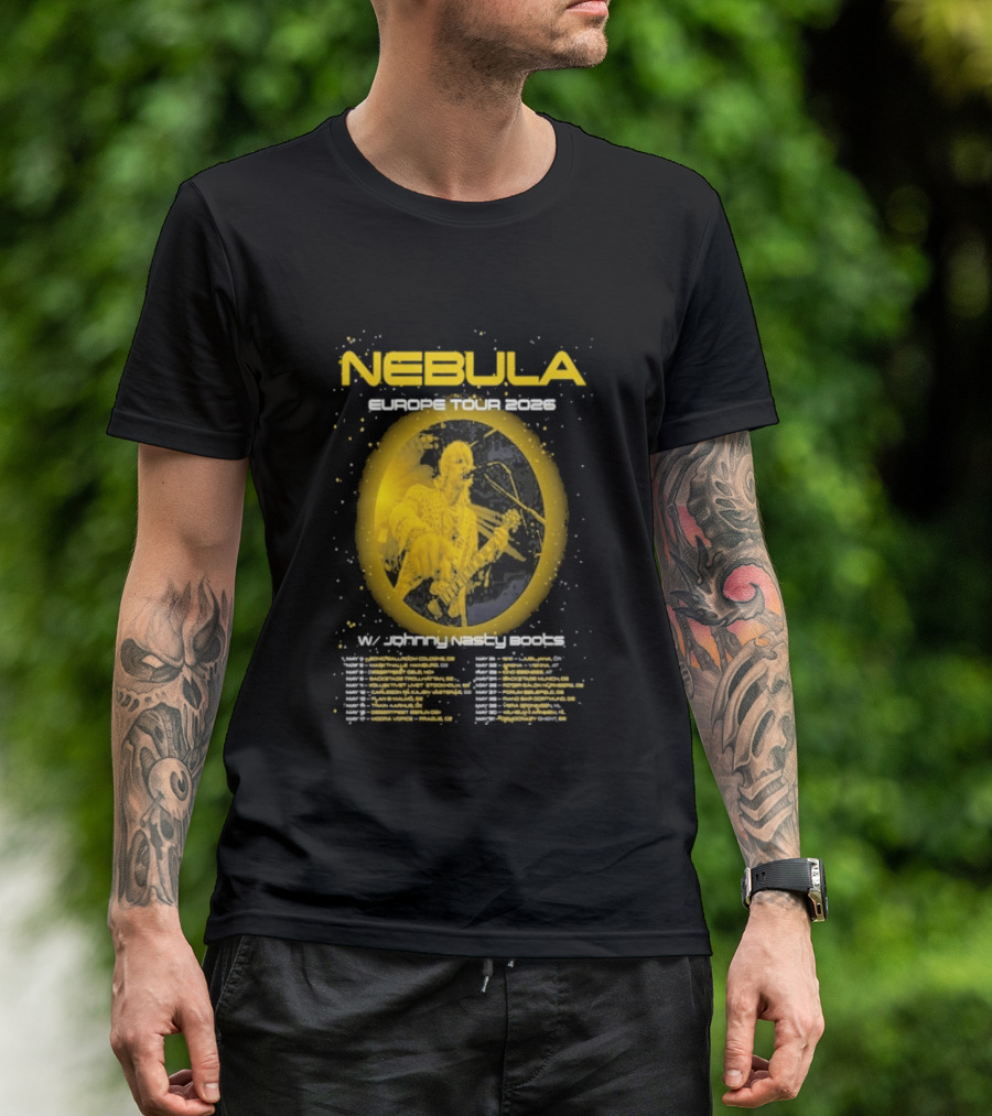 Nebula Europe Tour 2026 Concert Dates And Locations T-Shirt
