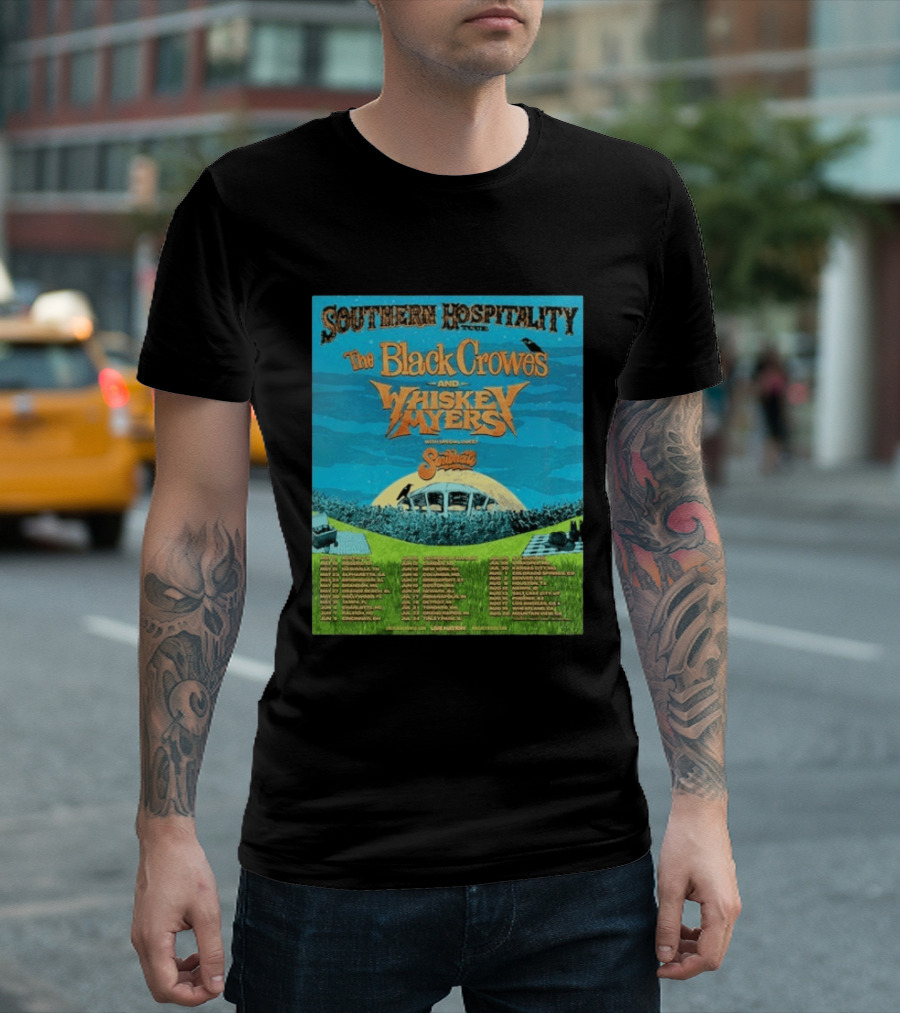 Southern Hospitality Tour 2026 The Black Crowes Whiskey Myers North America Dates T-Shirt