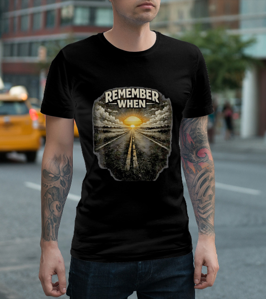 Remember When Sunset Old Soul Nostalgia Vintage Road Trip Retro Aesthetic T-Shirt