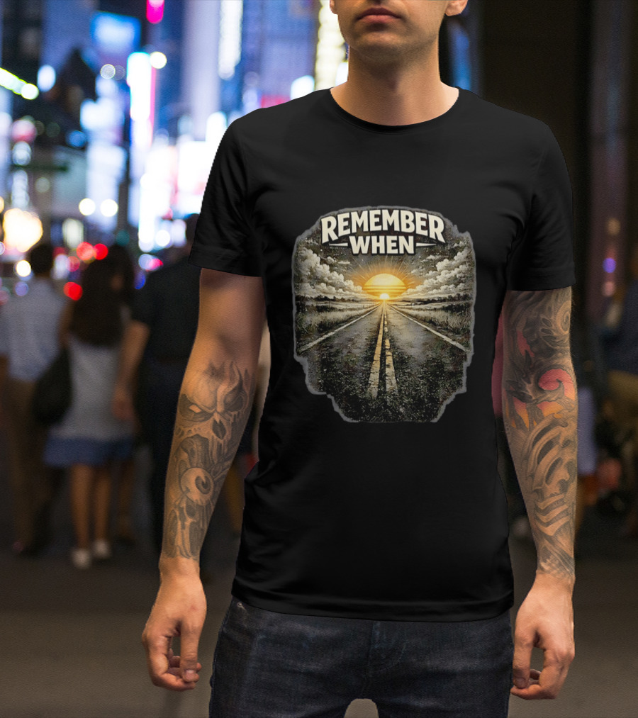 Remember When Sunset Old Soul Nostalgia Vintage Road Trip Retro Aesthetic T-Shirt