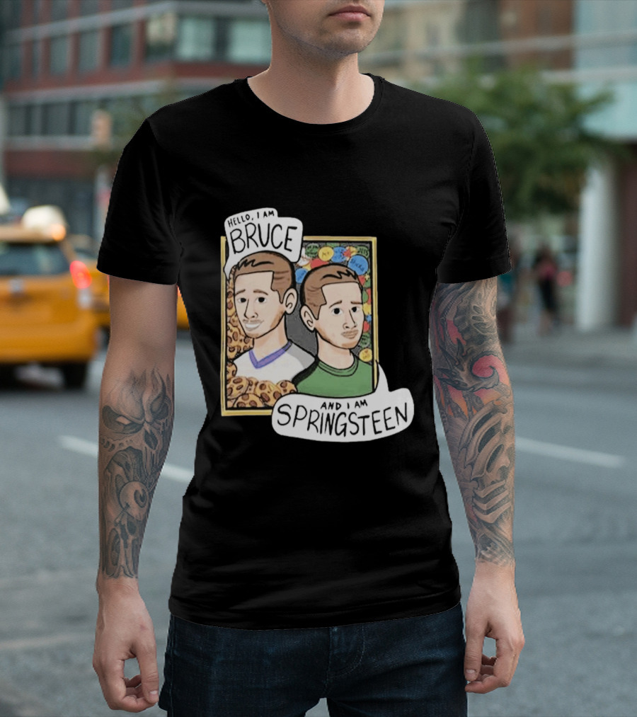 Bruce And Springsteen Hello I Am Tom Grossi T-Shirt