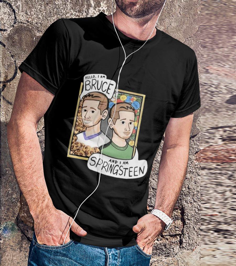 Bruce And Springsteen Hello I Am Tom Grossi T-Shirt