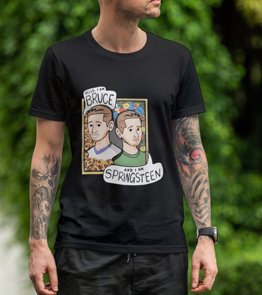 Bruce And Springsteen Hello I Am Tom Grossi T-Shirt