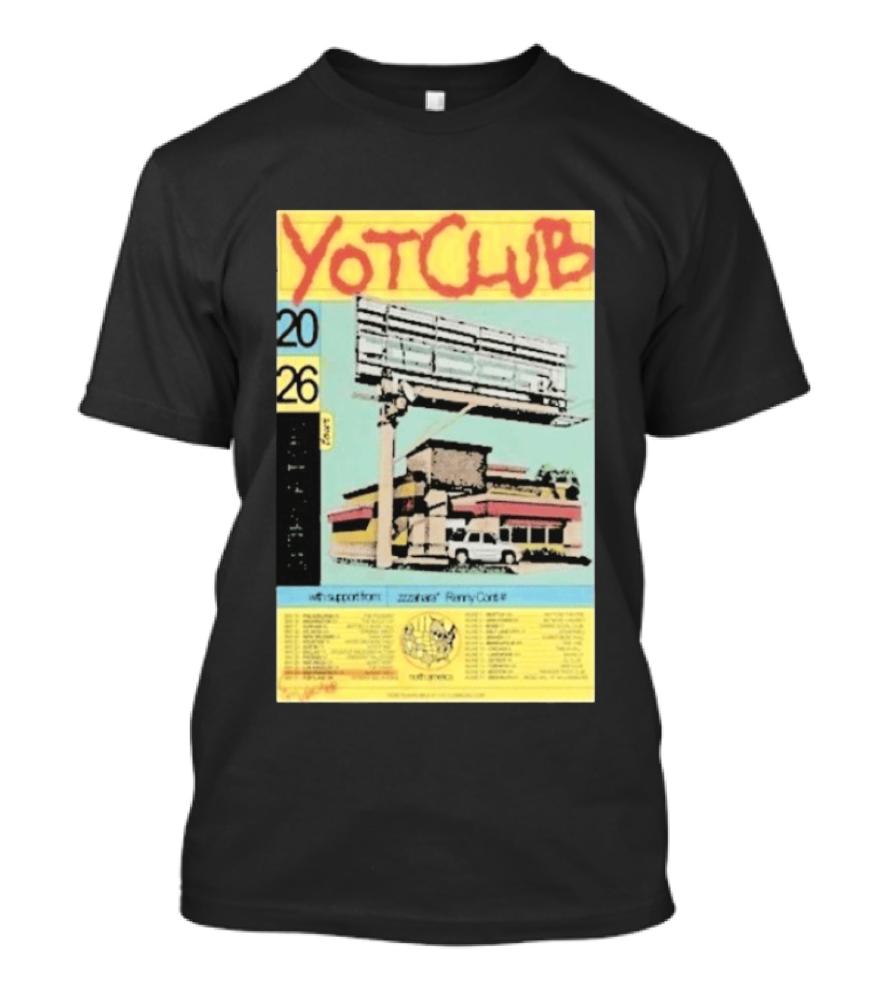 Yot Club 2026 Spring Tour North America Dates With Support From Zzzahara Remy Carr T-Shirt