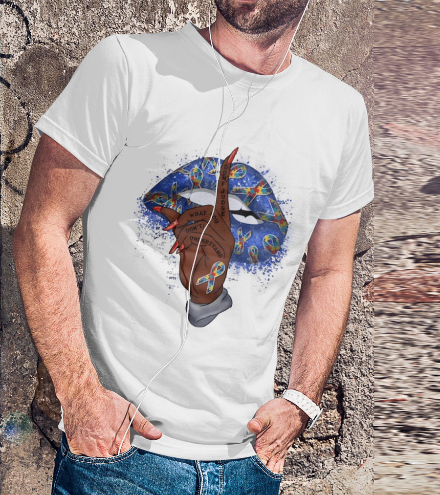 Love Support Acceptance Don't Judge What You Don't Understand Autism Awareness Ribbon T-Shirt