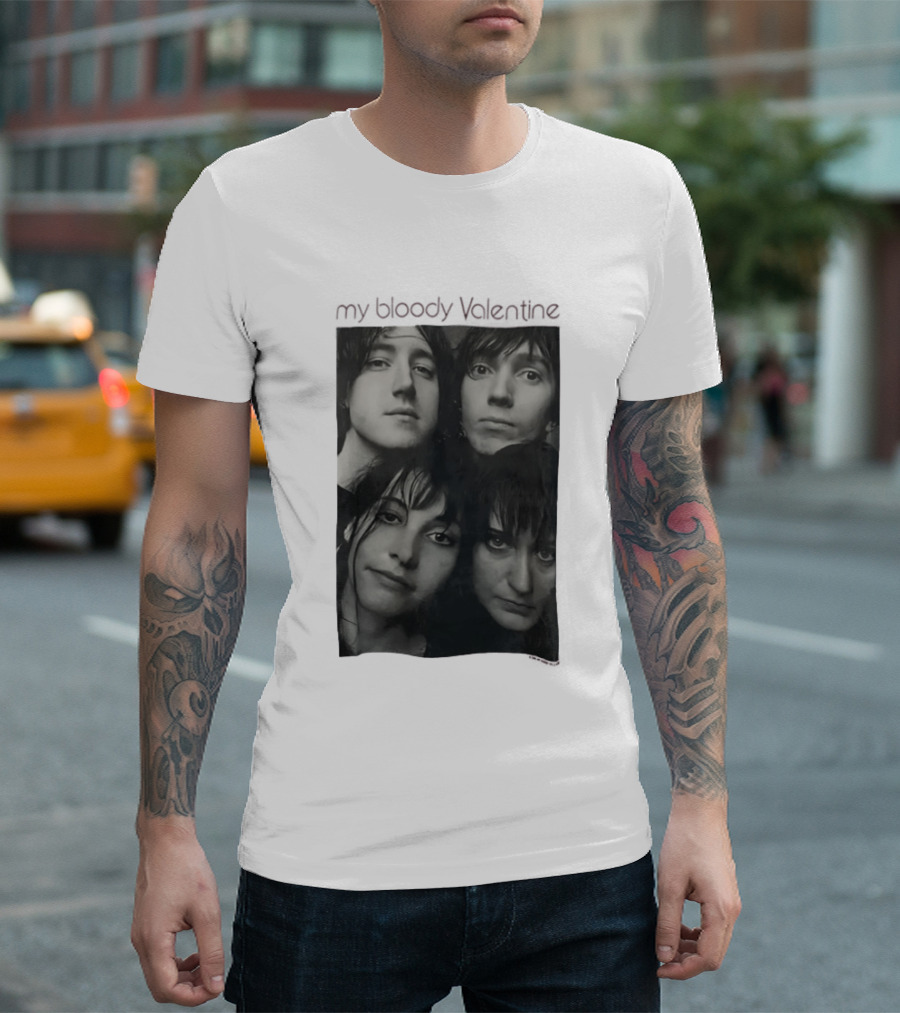My Bloody Valentine Kevin Shields Bilinda Butcher Colm O'Ciosoig Deb Googe Vintage Band Photo T-Shirt