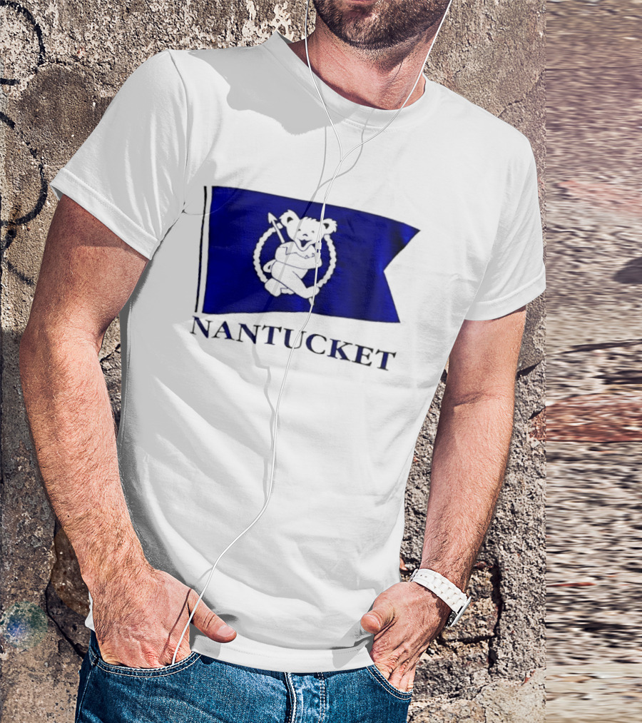 Nantucket Flag Grateful Dead Dancing Bear T-Shirt
