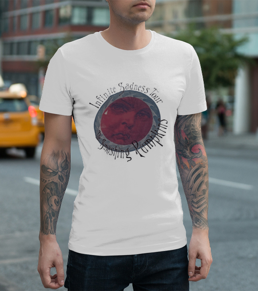 The Smashing Pumpkins Infinite Sadness Tour Melancholy Face T-Shirt