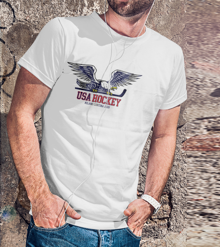 USA Hockey Eagle Milano Cortina 2026 T-Shirt