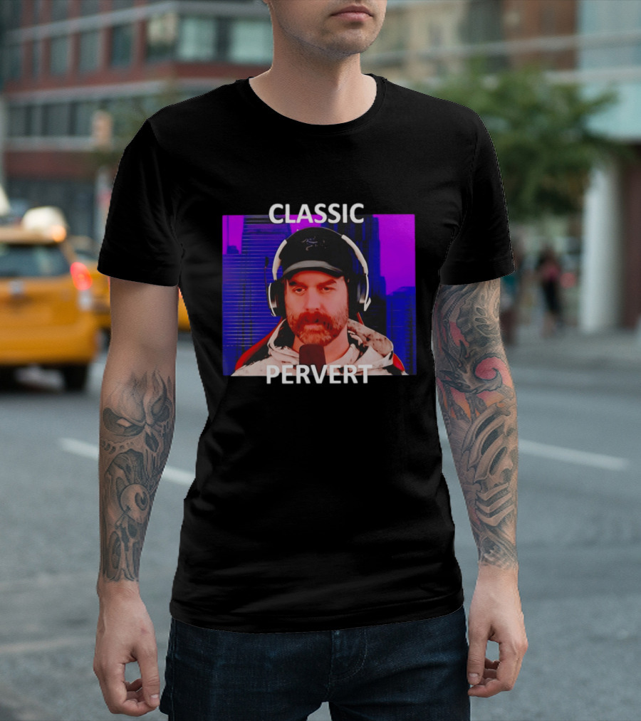 Bruce Greene Classic Pervert Headset Image T-Shirt