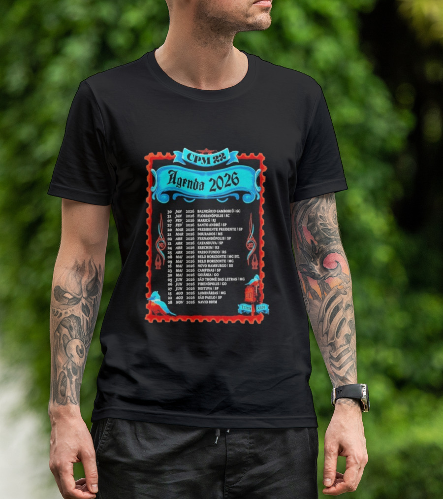 CPM 22 Agenda 2026 Tour Dates And Locations List T-Shirt