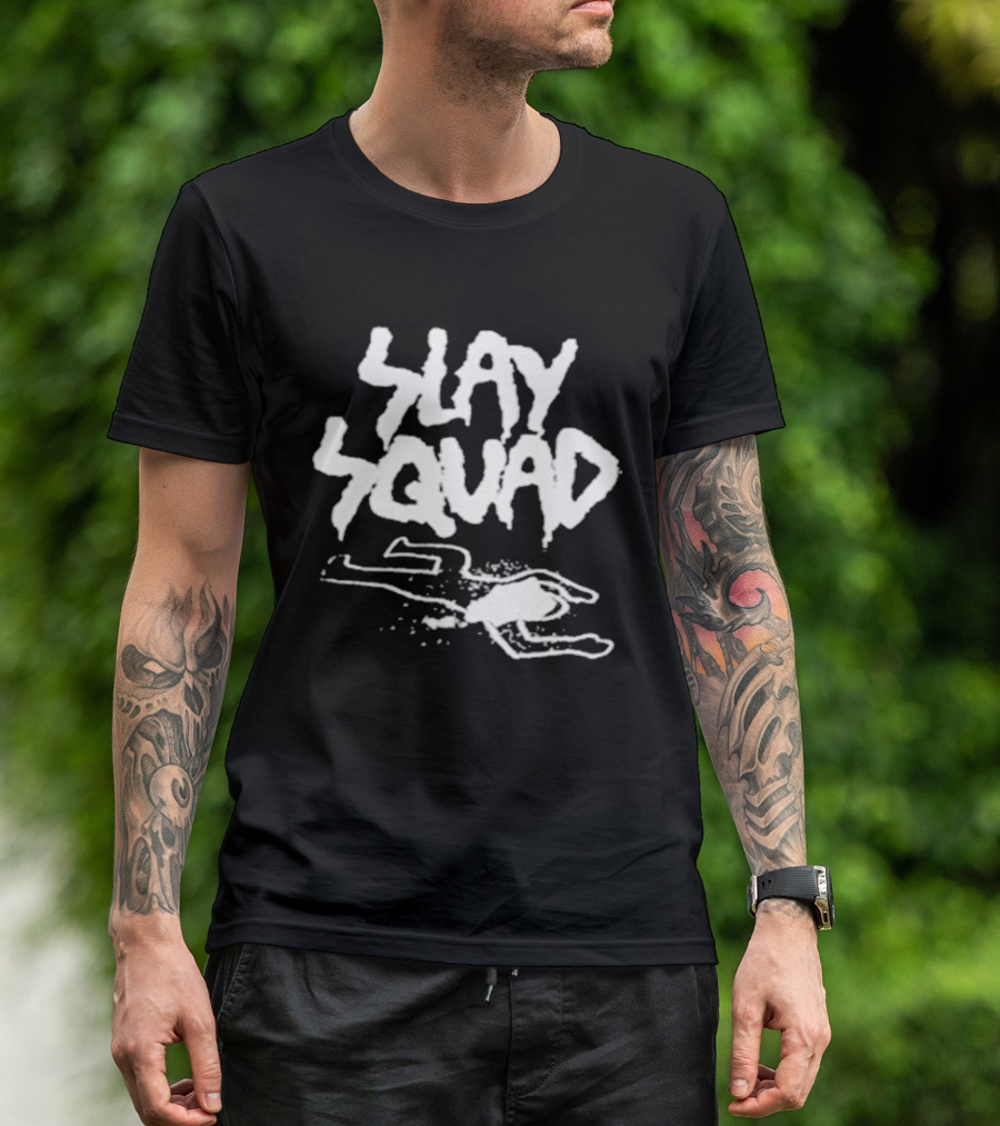 Slay Squad Do Not Cross Outline Stencil T-Shirt
