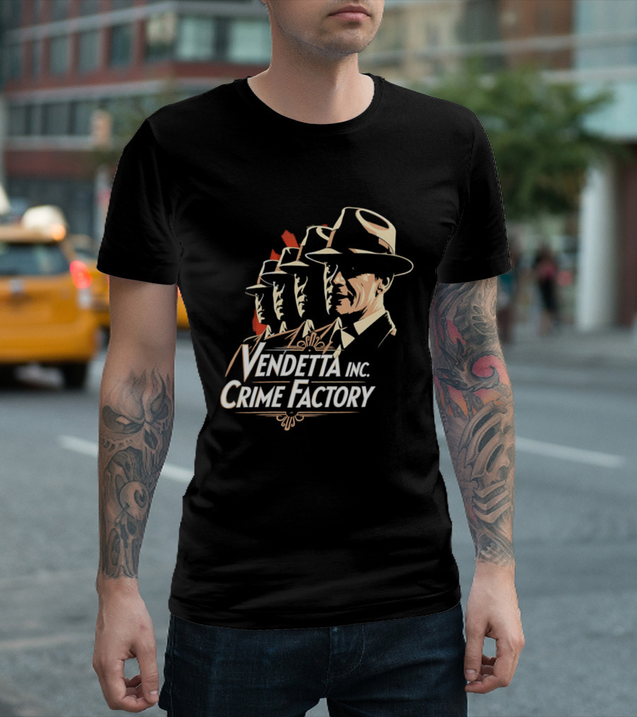 Vendetta Inc Crime Factory Classic Mafia Fedora T-Shirt