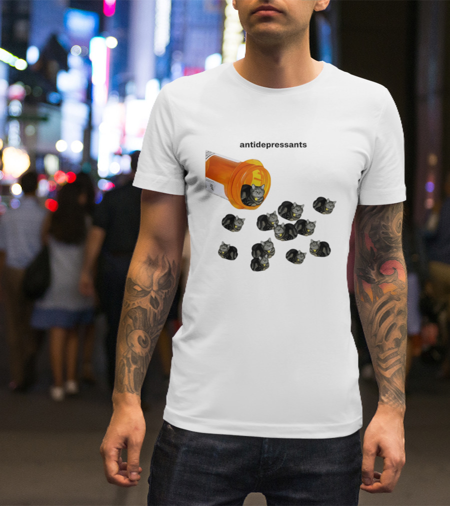 Antidepressants Cat Medicine Jar T-Shirt