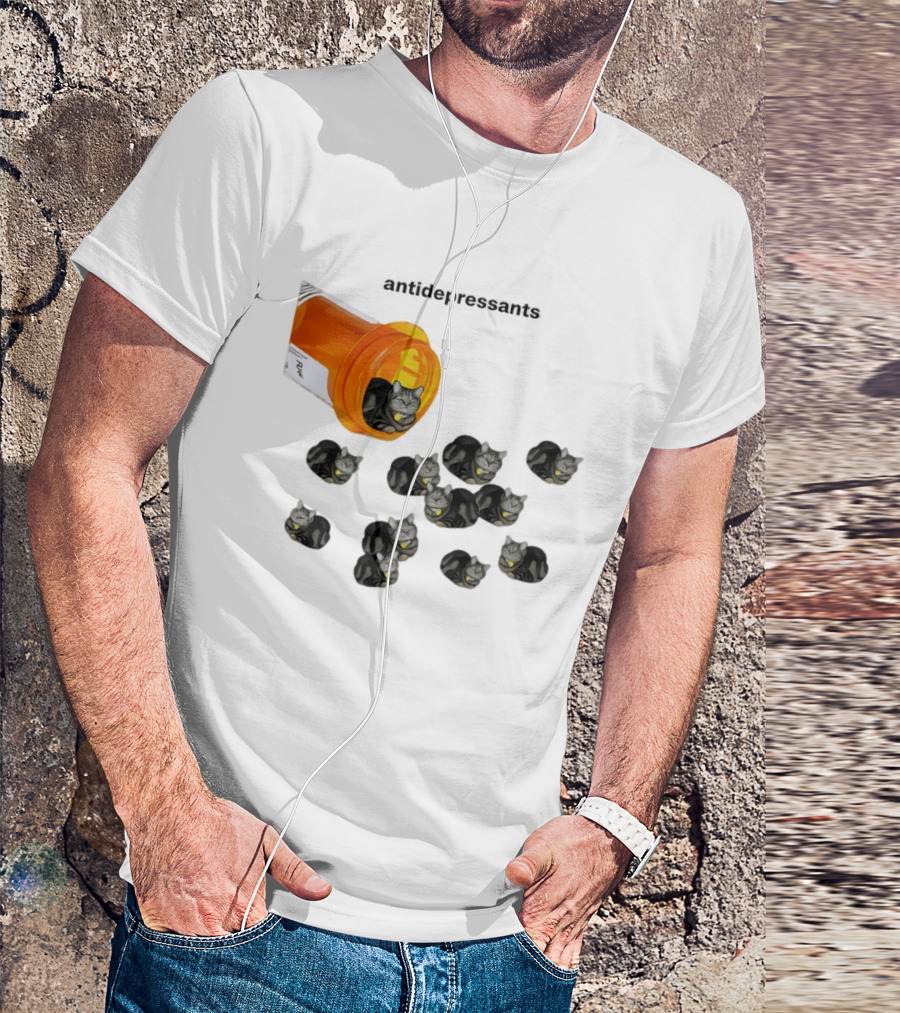 Antidepressants Cat Medicine Jar T-Shirt