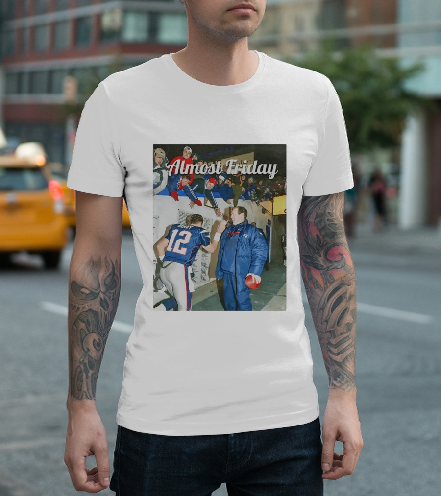 Almost Friday Bill And Tom Football Celebration Patriots 12 T-Shirt