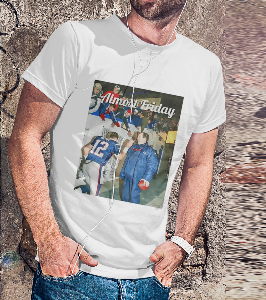 Almost Friday Bill And Tom Football Celebration Patriots 12 T-Shirt