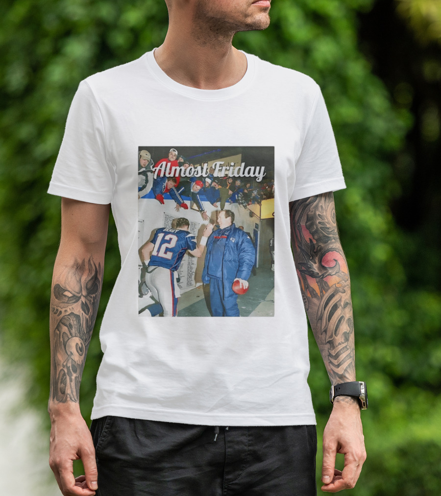 Almost Friday Bill And Tom Football Celebration Patriots 12 T-Shirt