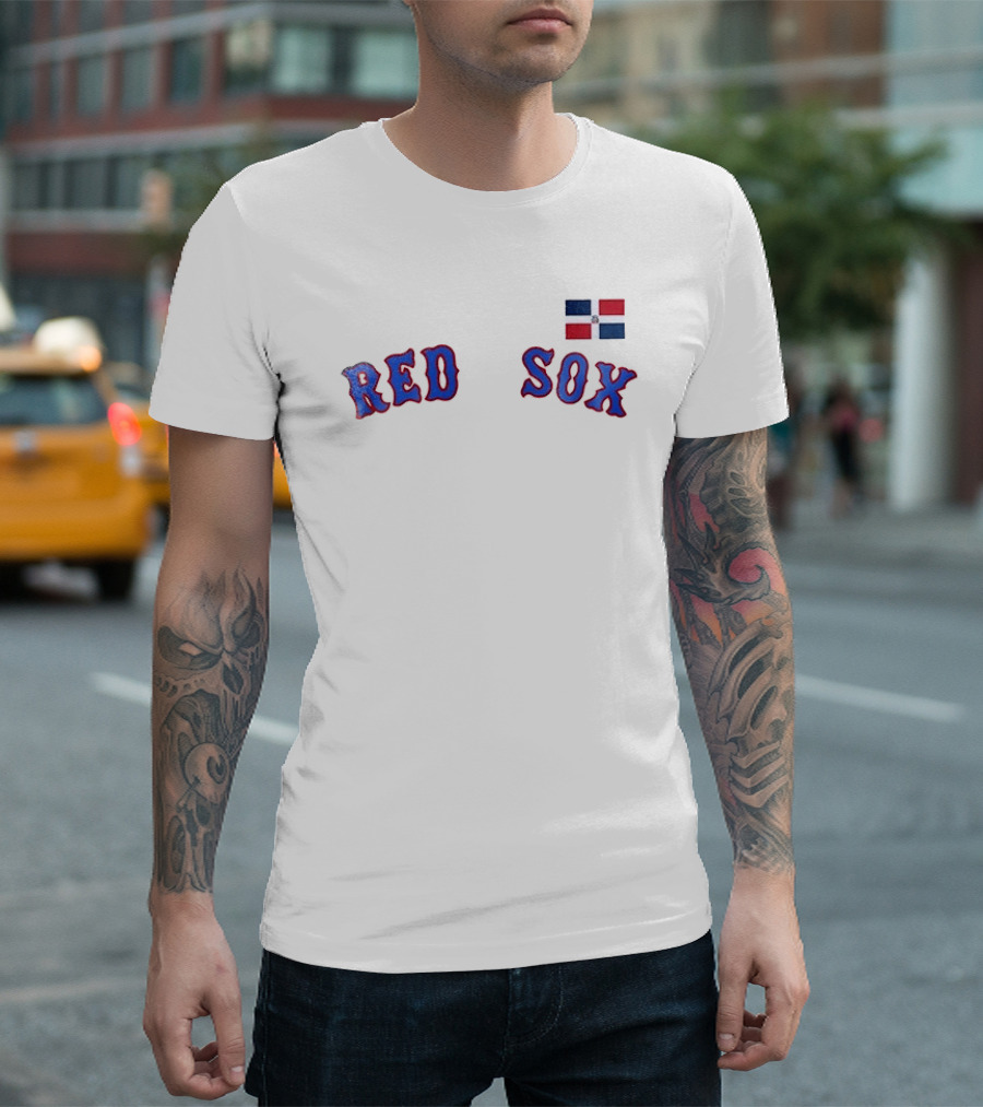Boston Red Sox Dominicana Flag T-Shirt