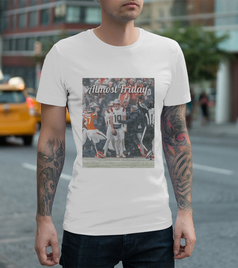 Almost Friday Snow Football Game T-Shirt