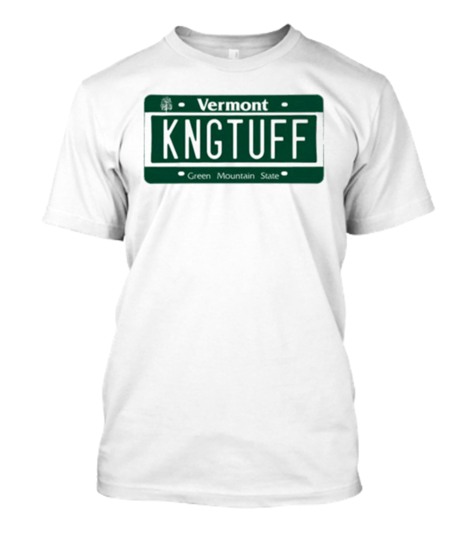 Vermont KNGTUFF License Plate T-Shirt