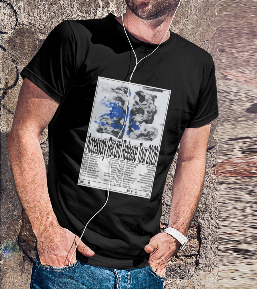 Accessory Record Release Tour 2026 North America Cactus Club Johnny Brenda's 7th St Entry Fox Cabaret Barboza Casbah T-Shirt