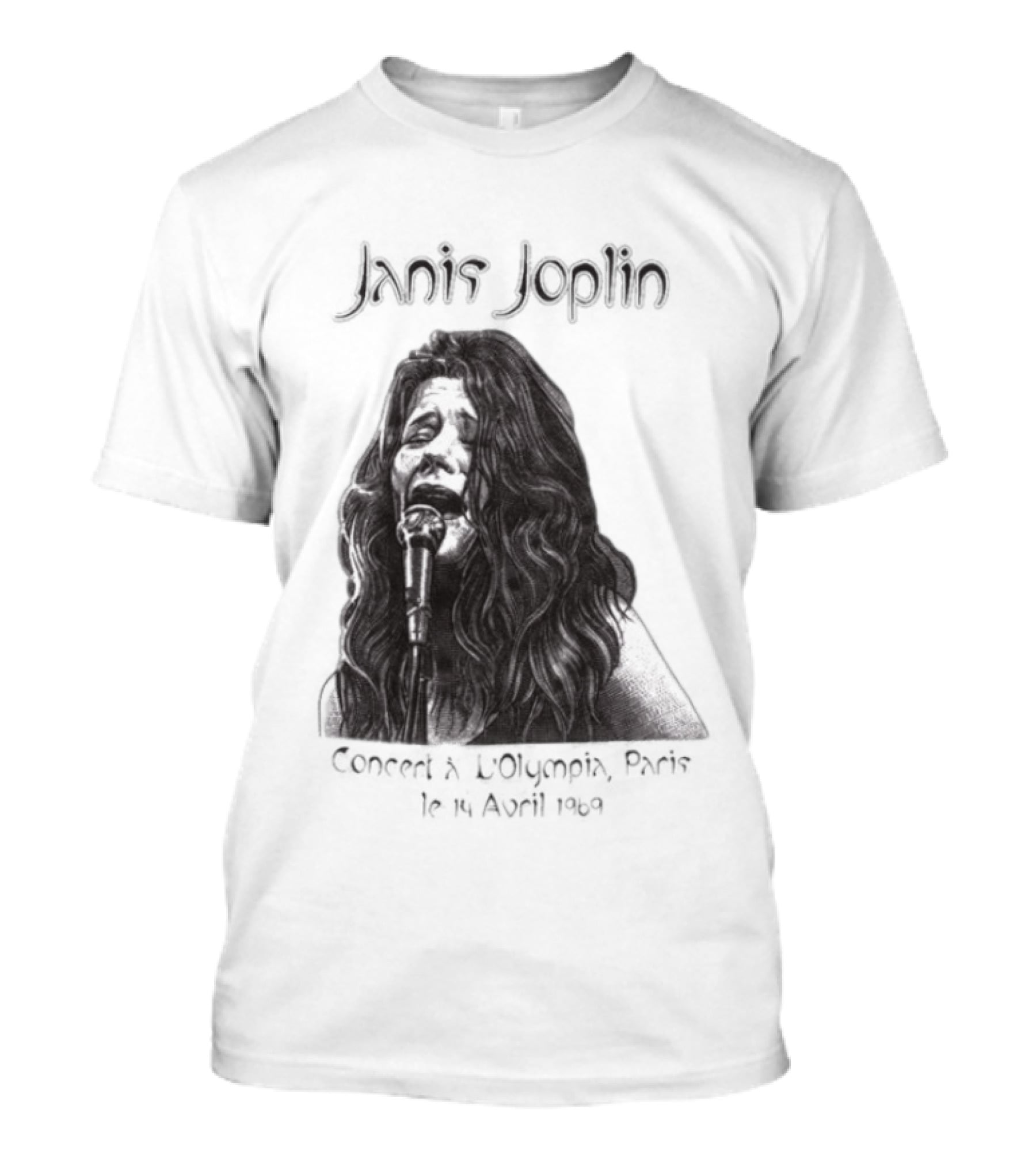 Janis Joplin Olympia Paris Concert Live Performance 1970s T-Shirt