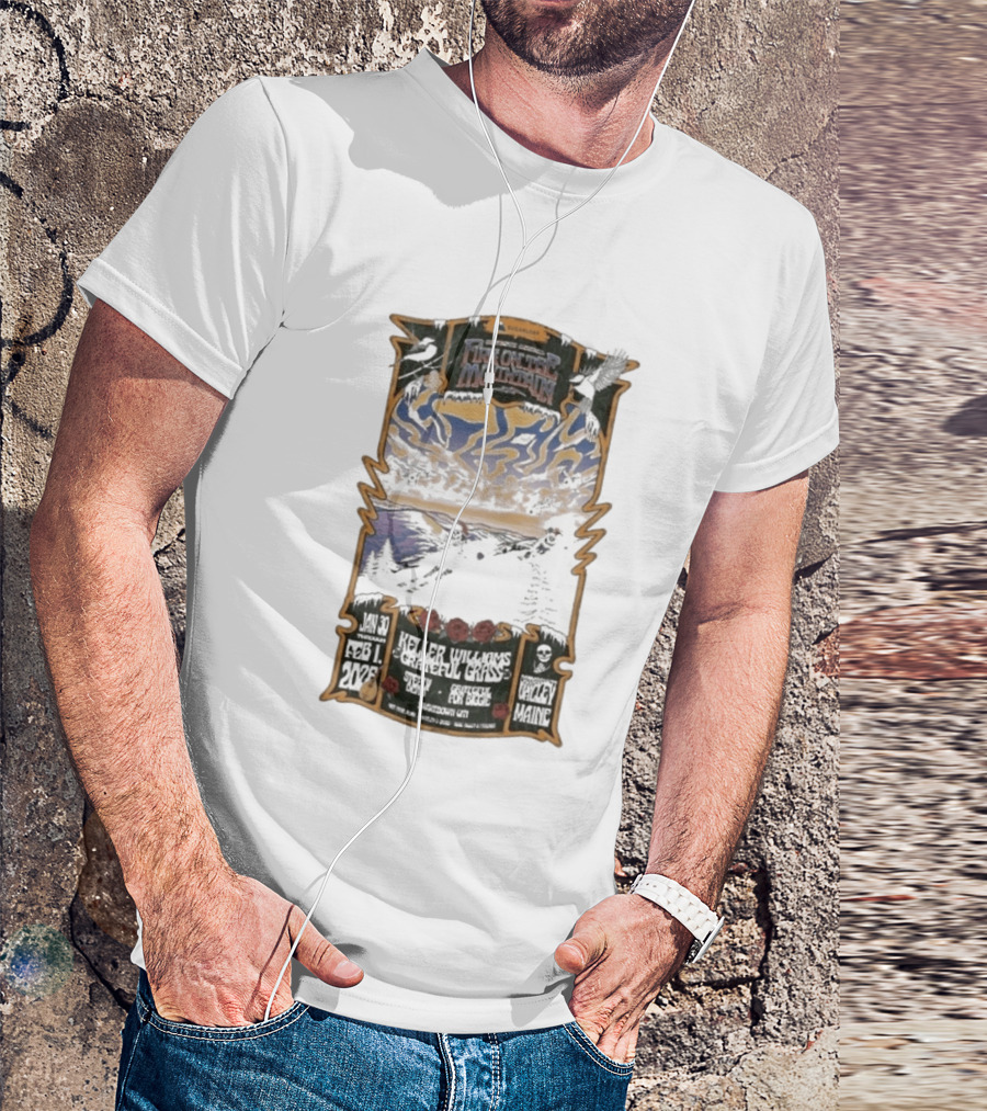 Keller Williams Grateful Grass Sugarloaf Maine Jan 30 Feb 1 2026 Jenkins Mountain T-Shirt