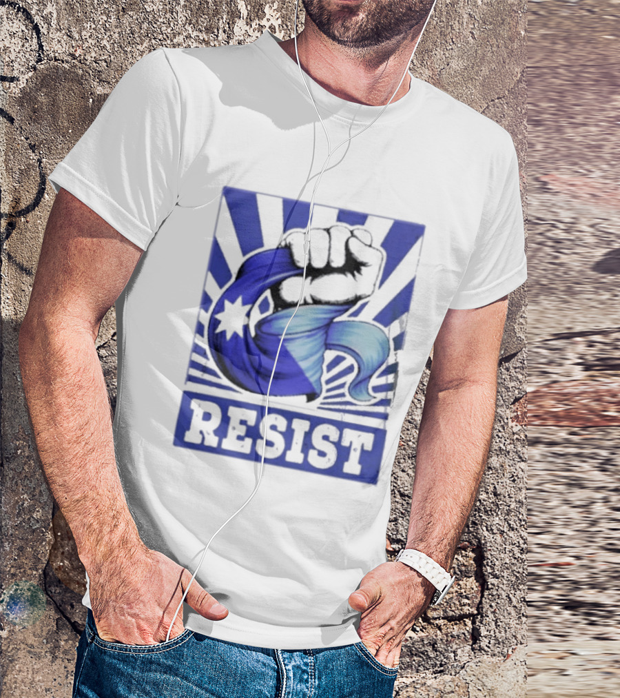 Minnesota Resist ICE Out Blue Fist Star T-Shirt