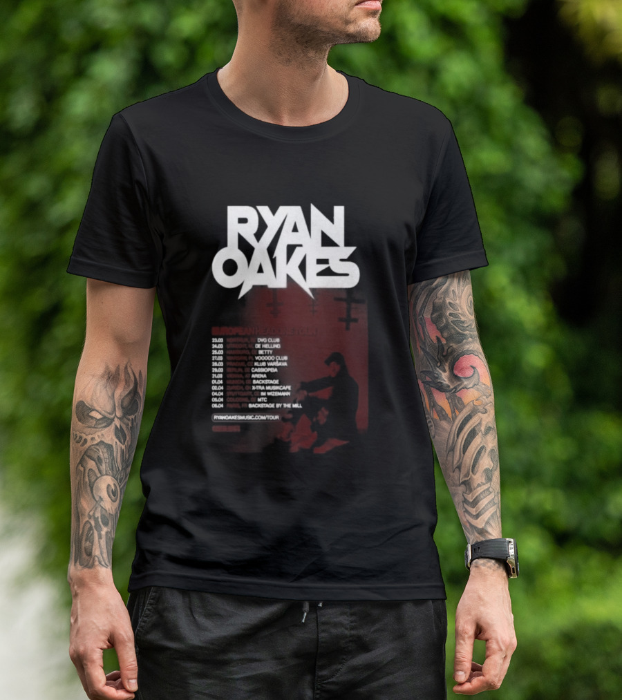 Ryan Oakes European Headline Tour 2026 Locations And Dates T-Shirt