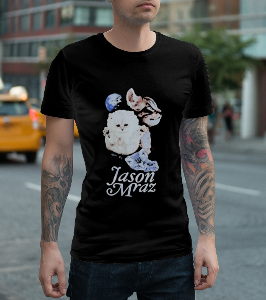 Jason Mraz Cute White Cat T-Shirt