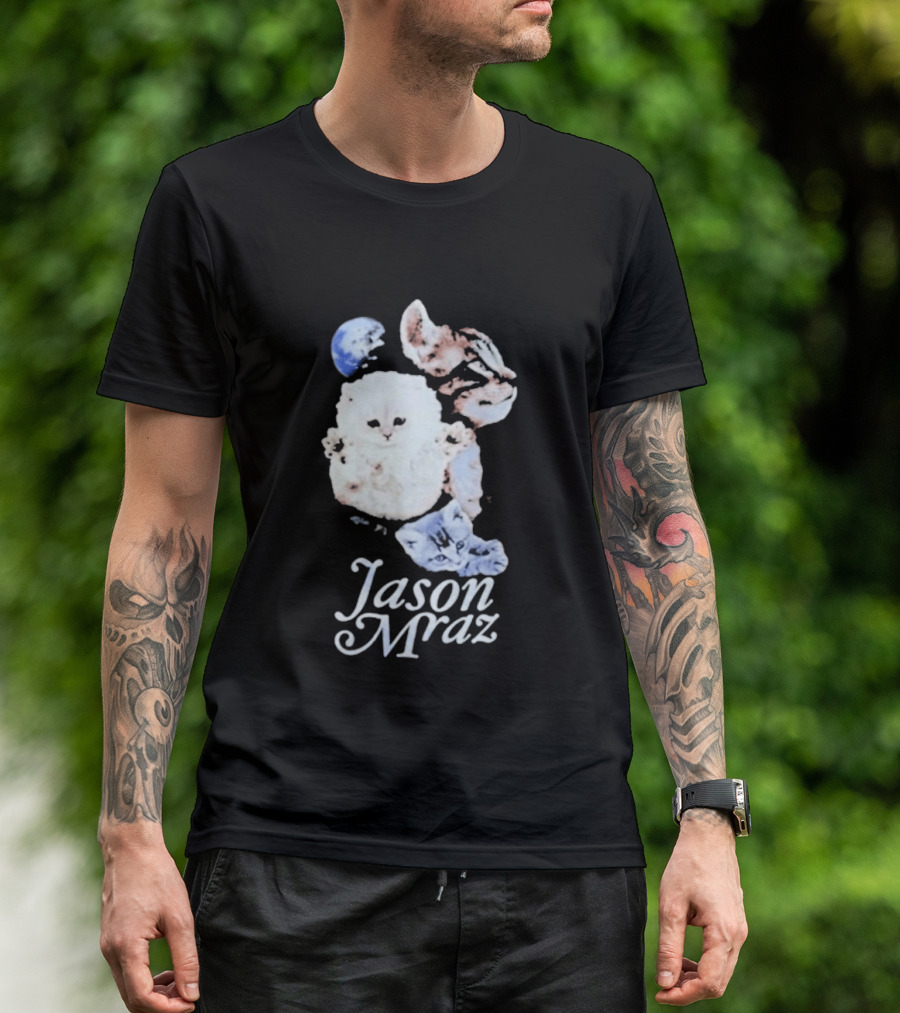 Jason Mraz Cute White Cat T-Shirt