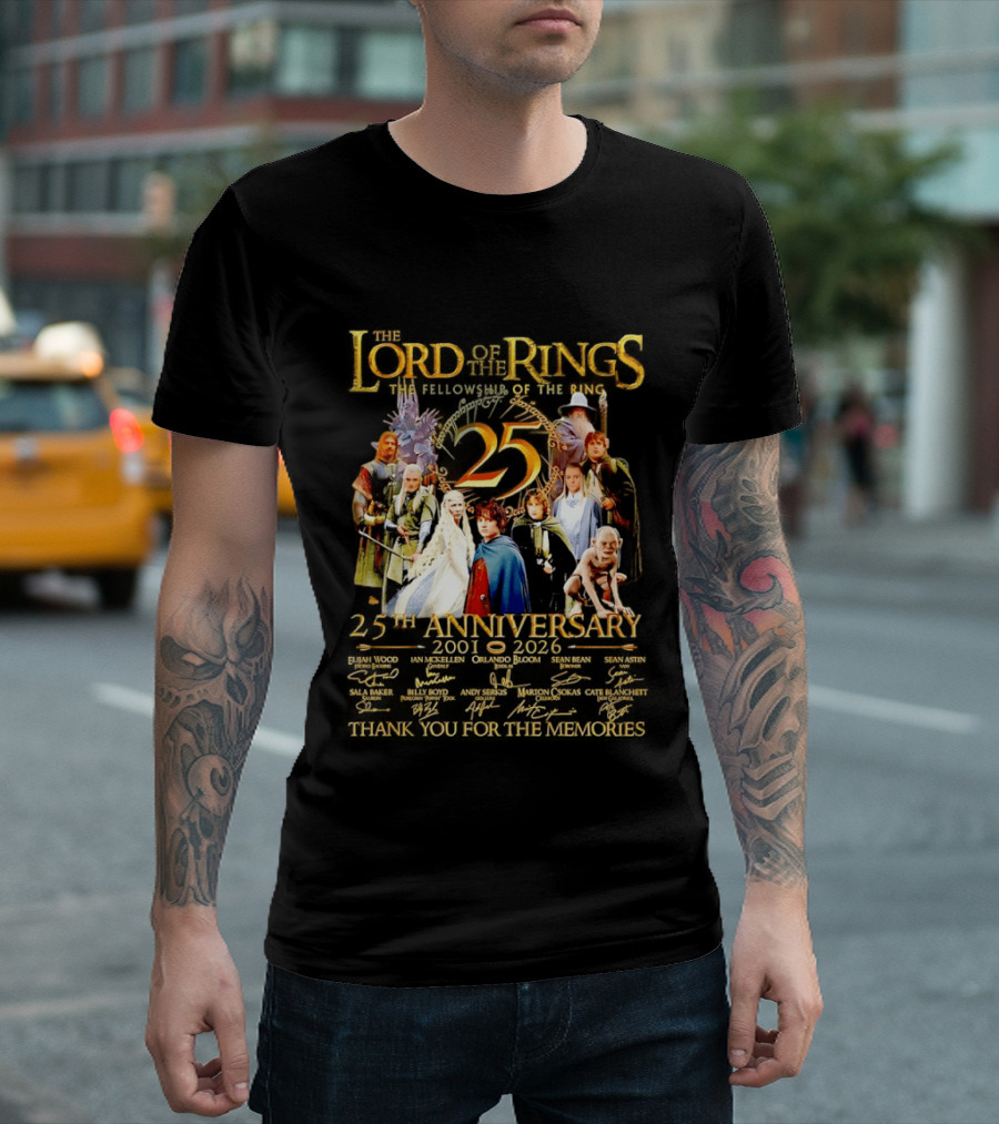 Lord Rings The Fellowship Of The Ring 25th Anniversary T-Shirt