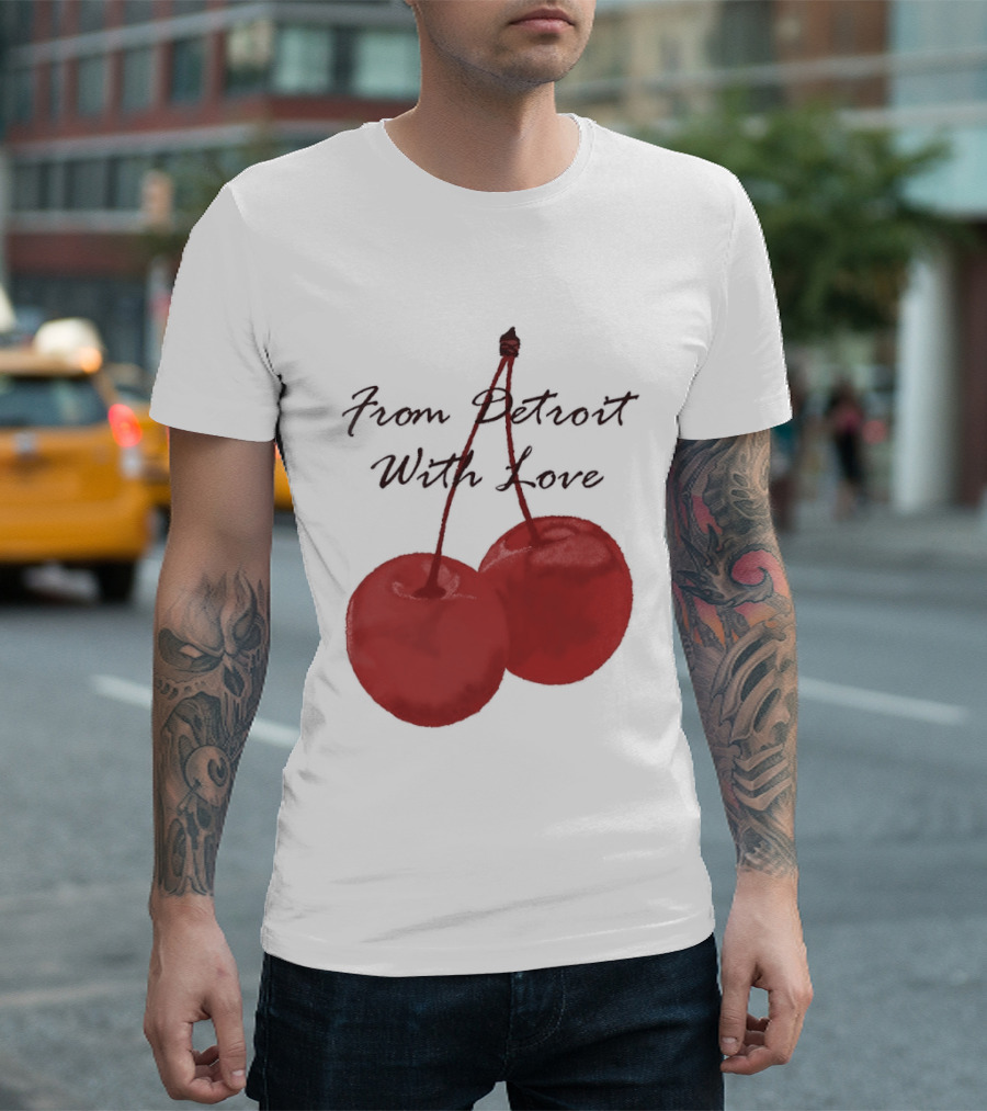 Detroit Lions From Detroit With Love Cherries T-Shirt