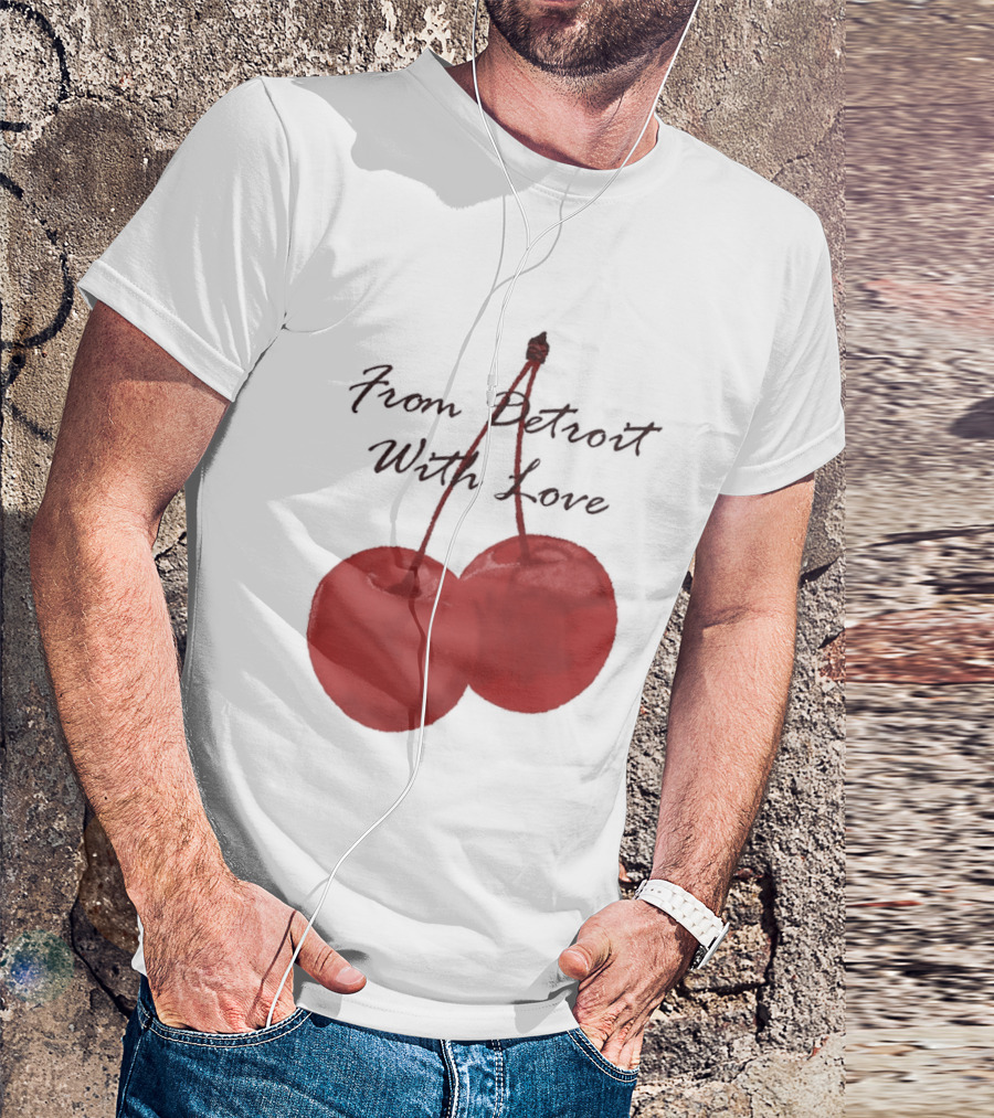 Detroit Lions From Detroit With Love Cherries T-Shirt