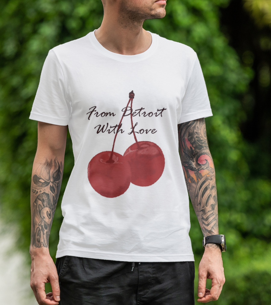 Detroit Lions From Detroit With Love Cherries T-Shirt
