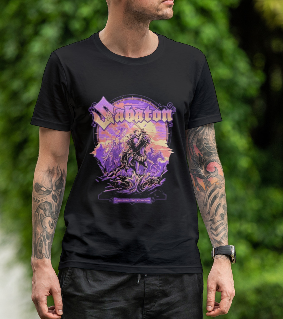 Sabaton Crossing The Rubicon Caesar's Crossing Purple Sunset T-Shirt