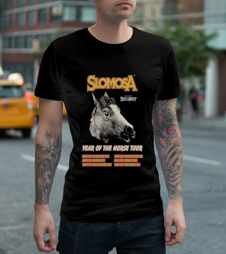 Slomosa Year Of The Horse Tour 2026 Auckland Wellington Melbourne Sydney Brisbane Dates T-Shirt
