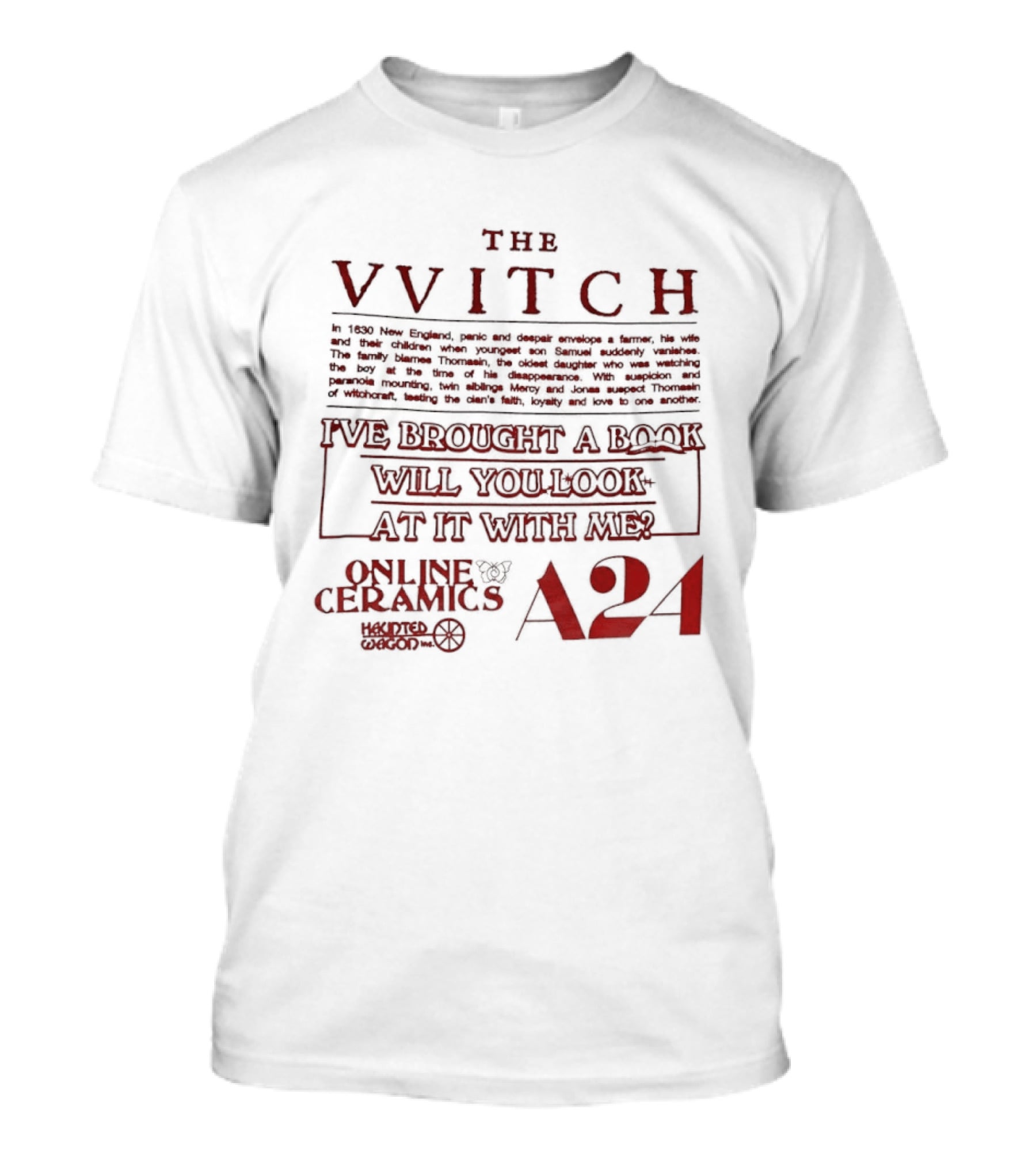 The VVitch I've Brought A Book Will You Look At It With Me A24 Online Ceramics T-Shirt