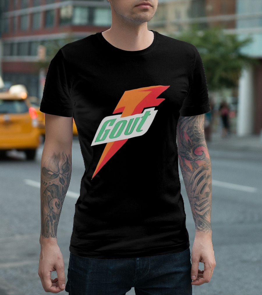 Gout Parody Orange Bolt T-Shirt