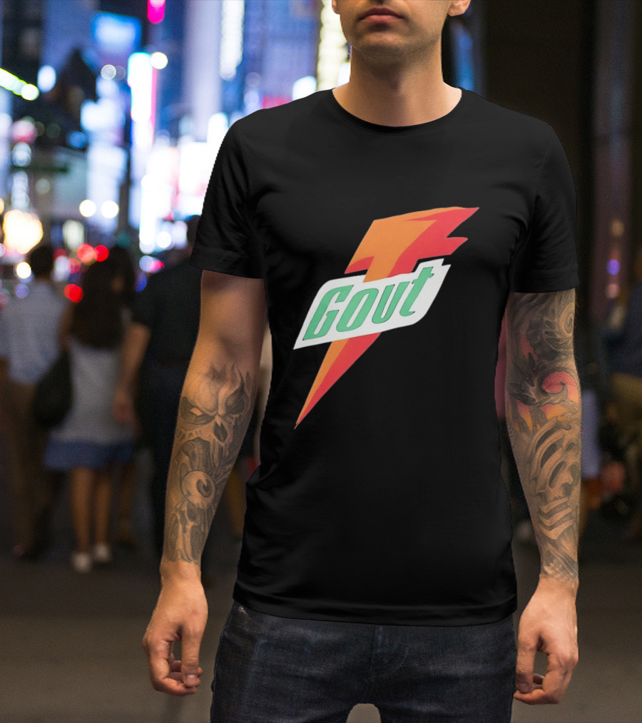 Gout Parody Orange Bolt T-Shirt