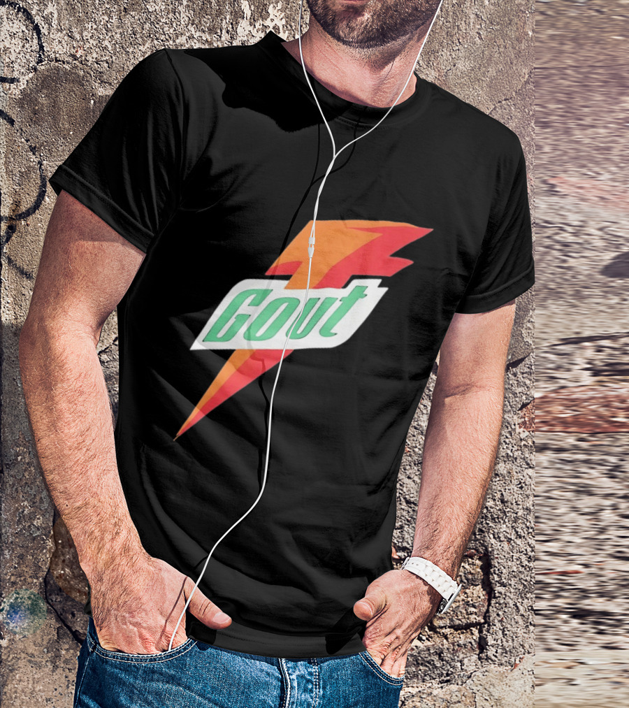 Gout Parody Orange Bolt T-Shirt
